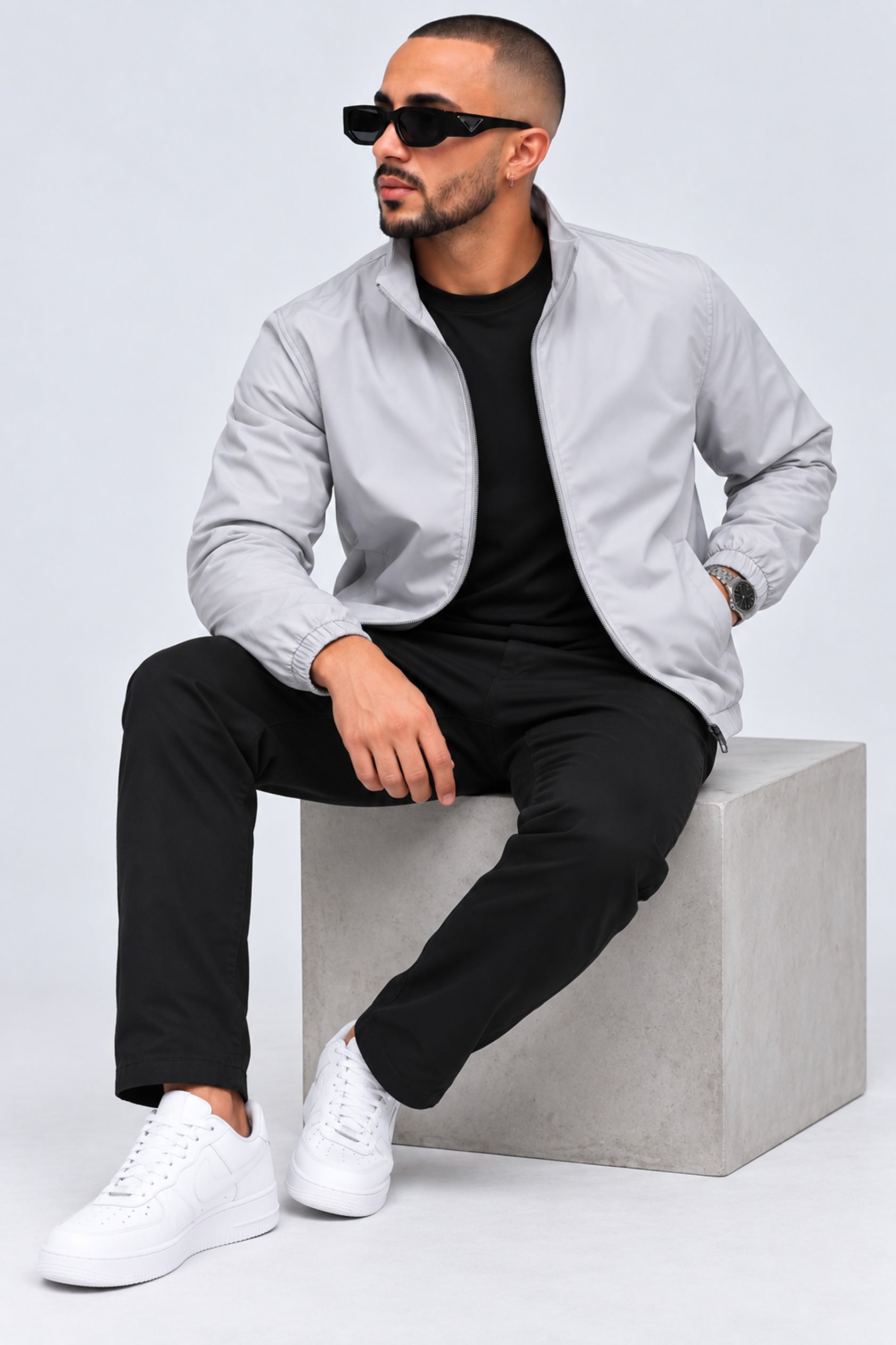 Alpine Men’s Wind Breaker Silver Grey