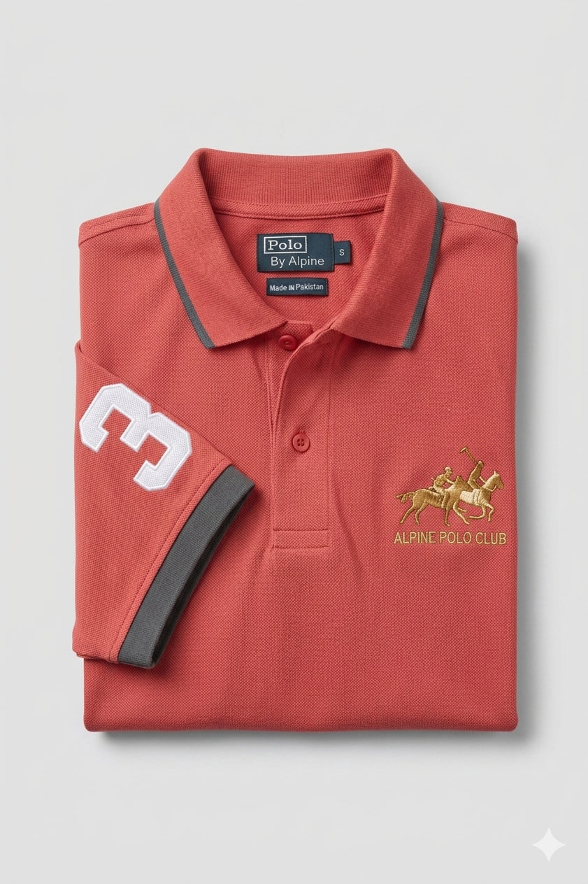 Alpine Men’s - Ash Rose Cotton Polo Shirt