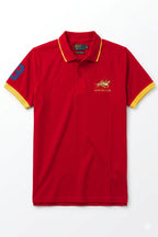 Alpine Men’s - Red Cotton Polo Shirt