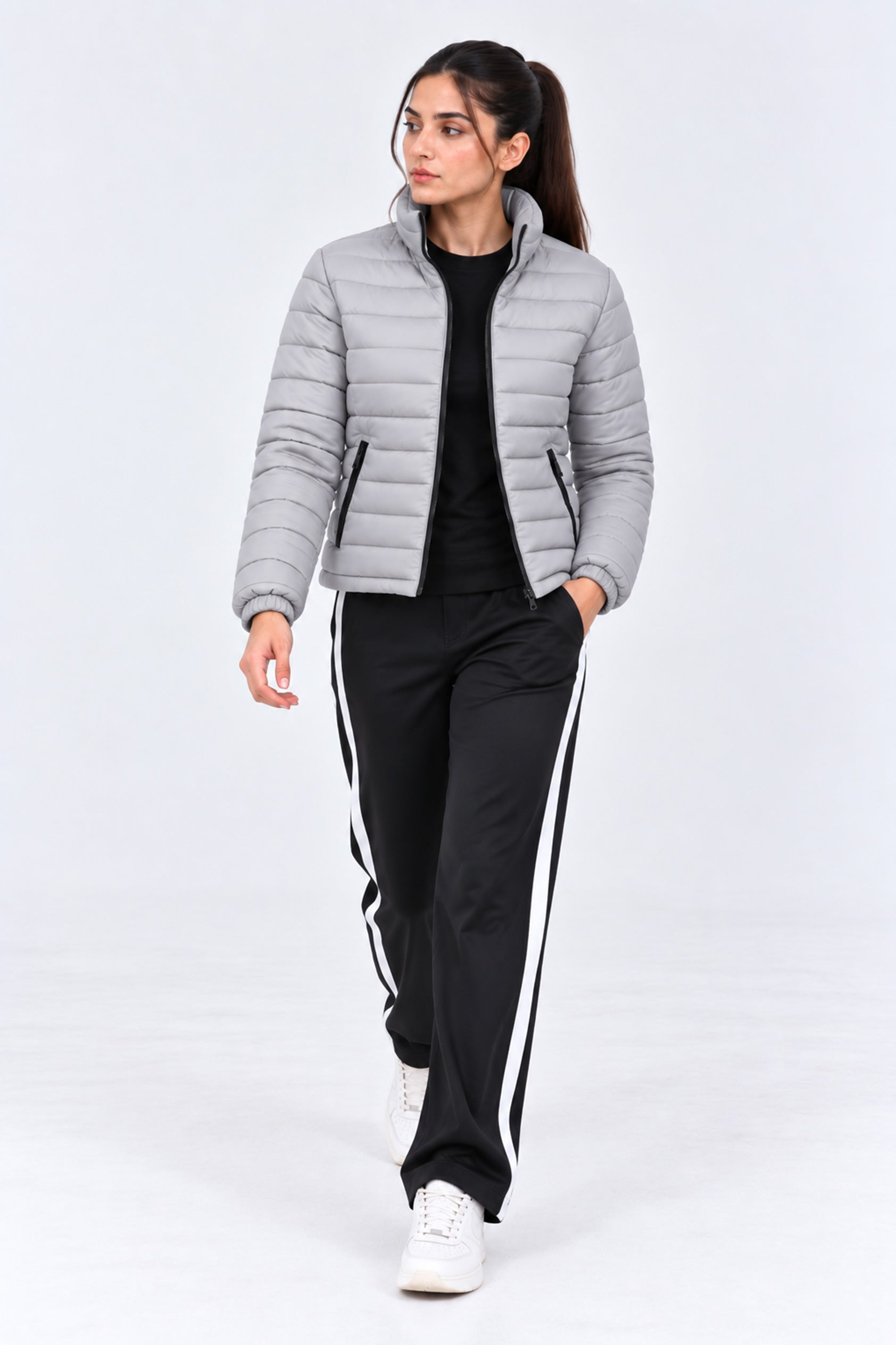 Alpine Women's Puffer Jacket Grey