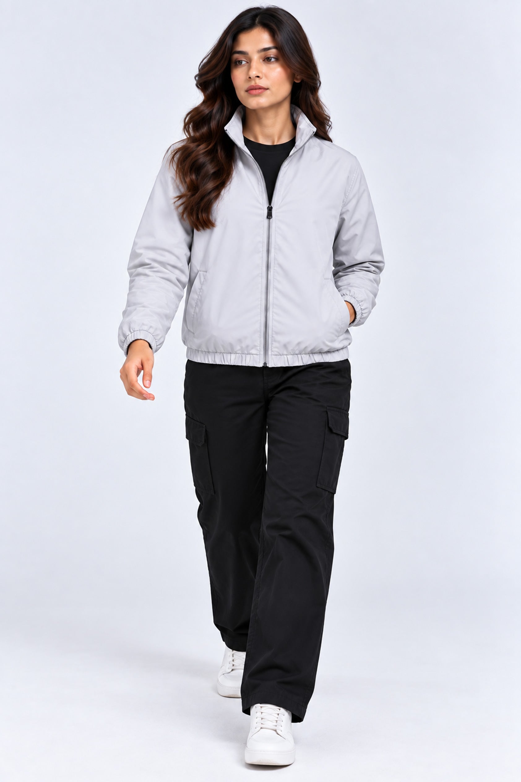Alpine Women's Wind Breaker Silver Grey