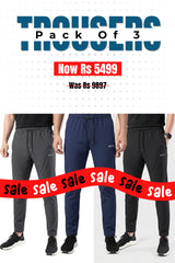 Alpine - Activewear Trouser Bundle Offer - Black, Navy Blue & Grey