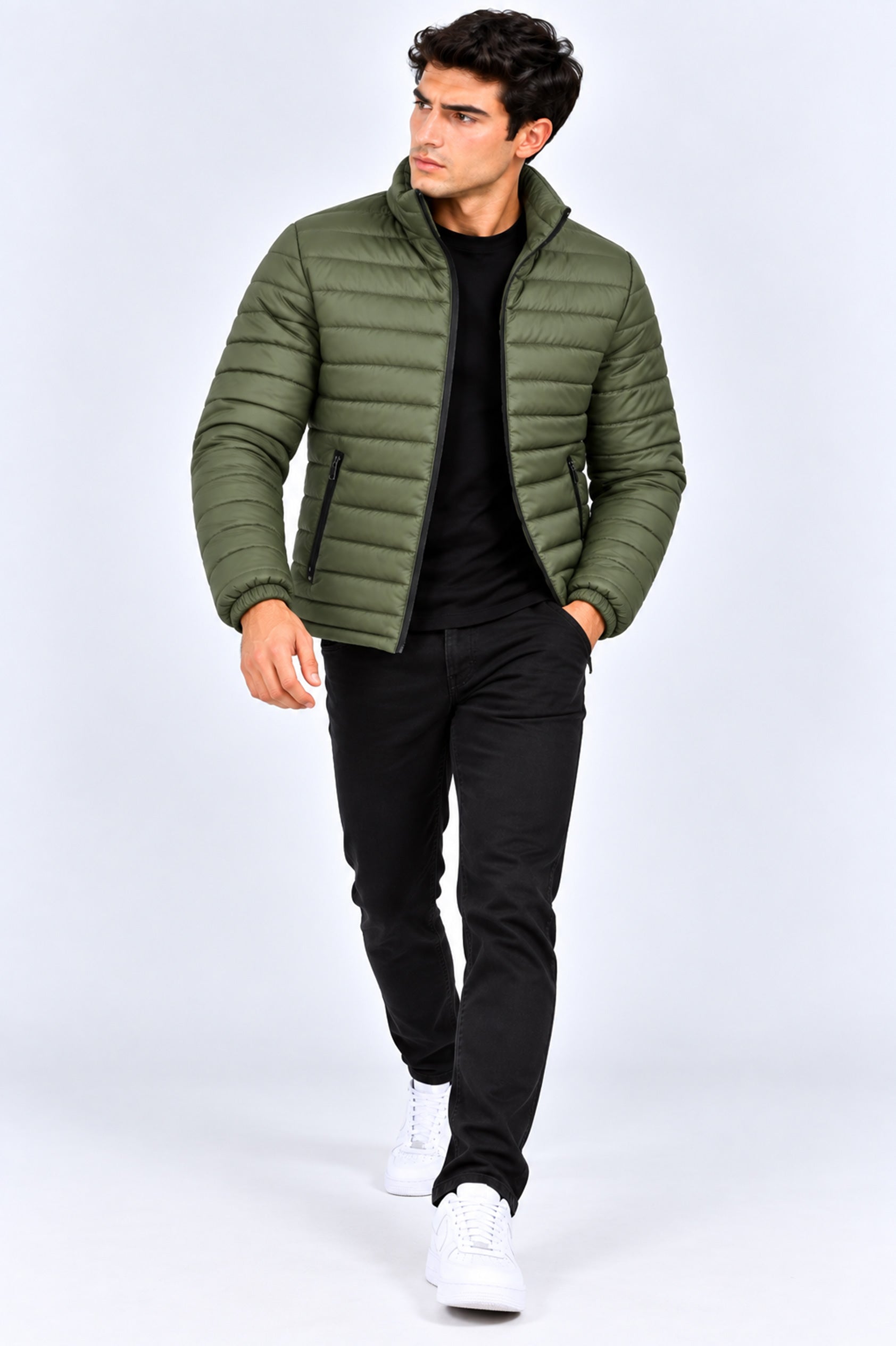 Alpine Men’s Puffer Jacket Grey Olive