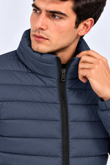 Alpine Men’s Puffer Jacket Grey Navy Blue