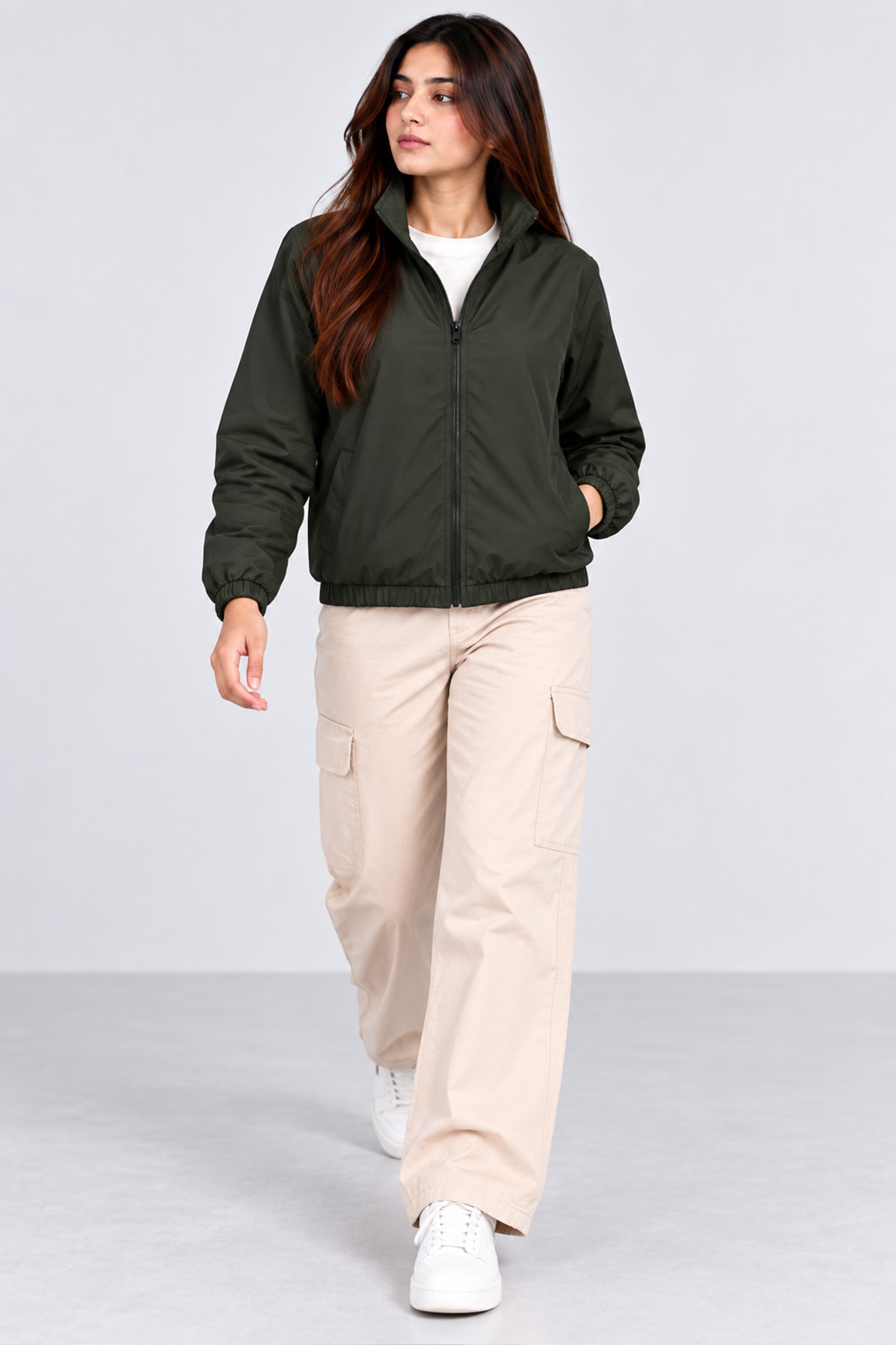 Alpine Women's Wind Breaker Dark Green