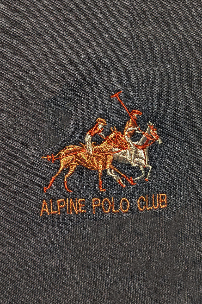 Alpine Men’s - Charcoal Grey Cotton Polo Shirt