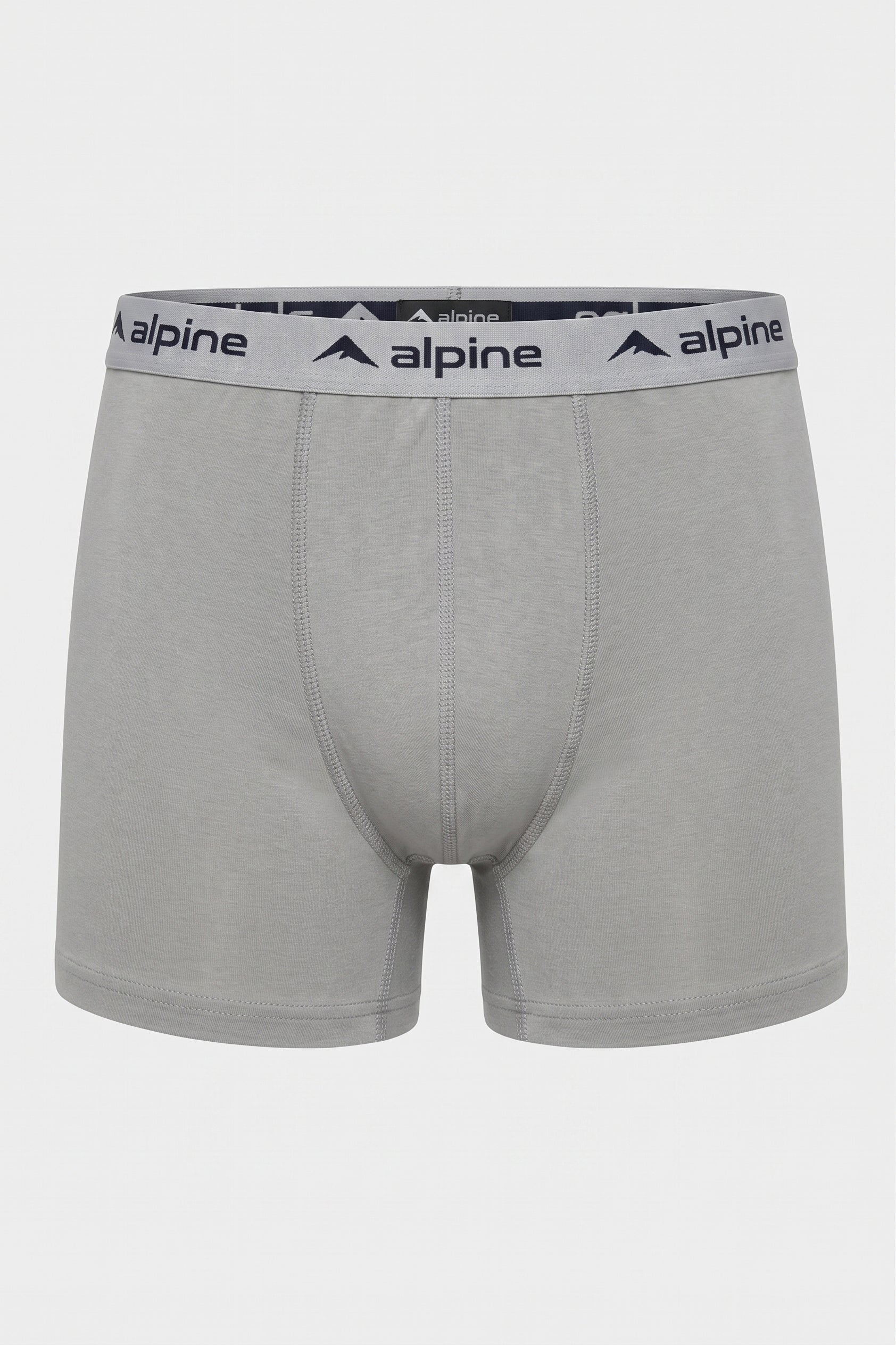 Alpine Men’s Silver Grey Cotton Boxer – Premium Soft Fabric