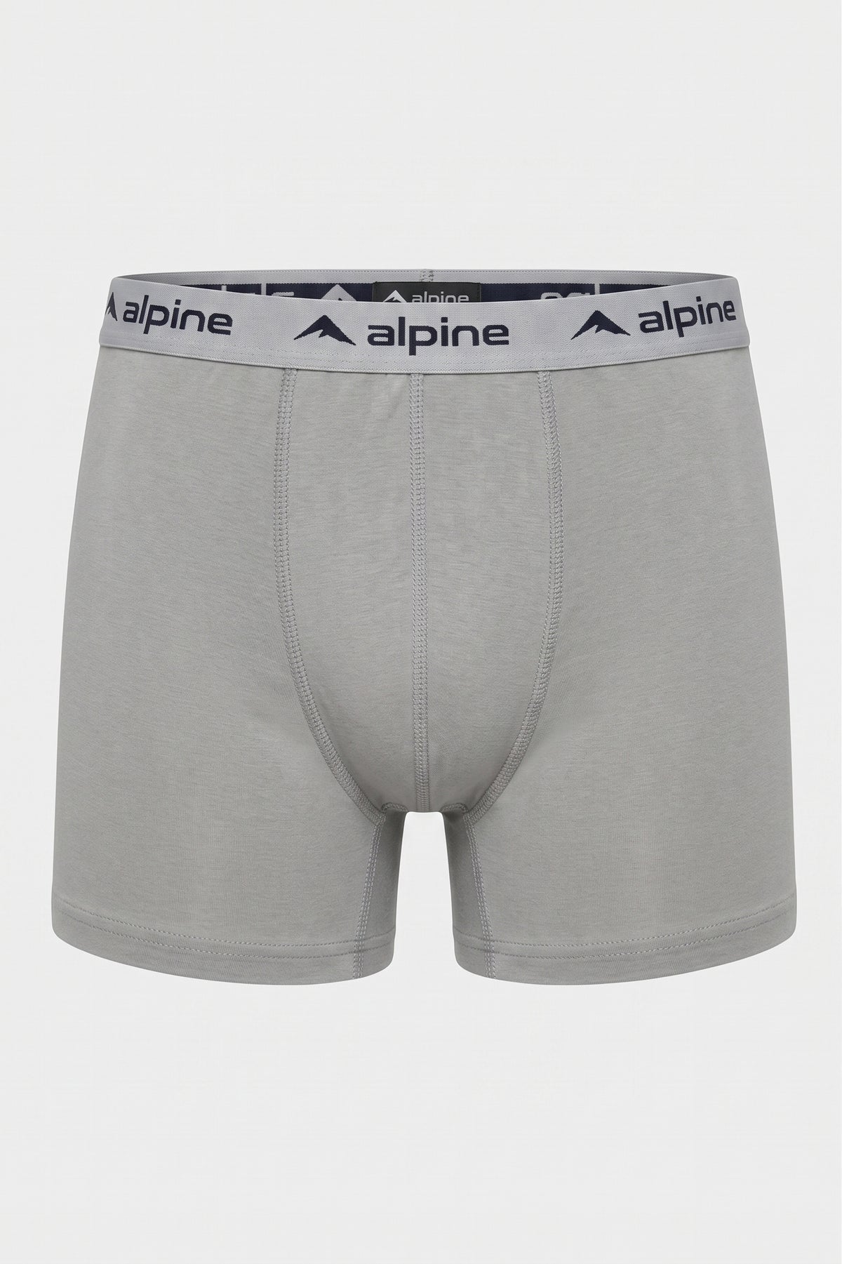 Alpine Men’s Silver Grey Cotton Boxer – Premium Soft Fabric