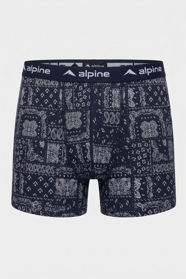 Alpine Men’s Navy Blue Cotton Boxer – Premium Soft Fabric Hover Image