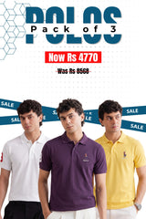 Alpine - Royal Rider Edition Polo Bundle Offer - White, Purple & Yellow