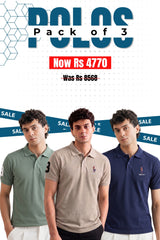 Alpine - Royal Rider Edition Polo Bundle Offer - Hunter Green, Sand & Navy Blue