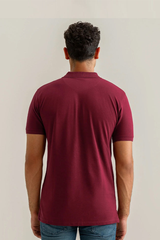 Maroon Basic Polo Main Image