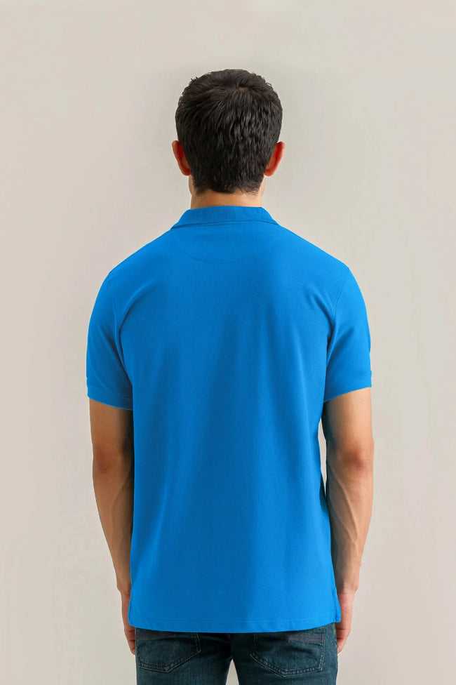 Royal Blue Basic Polo Main Image