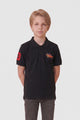 Alpine Kids Classic Polo Shirt Black – Premium Cotton
