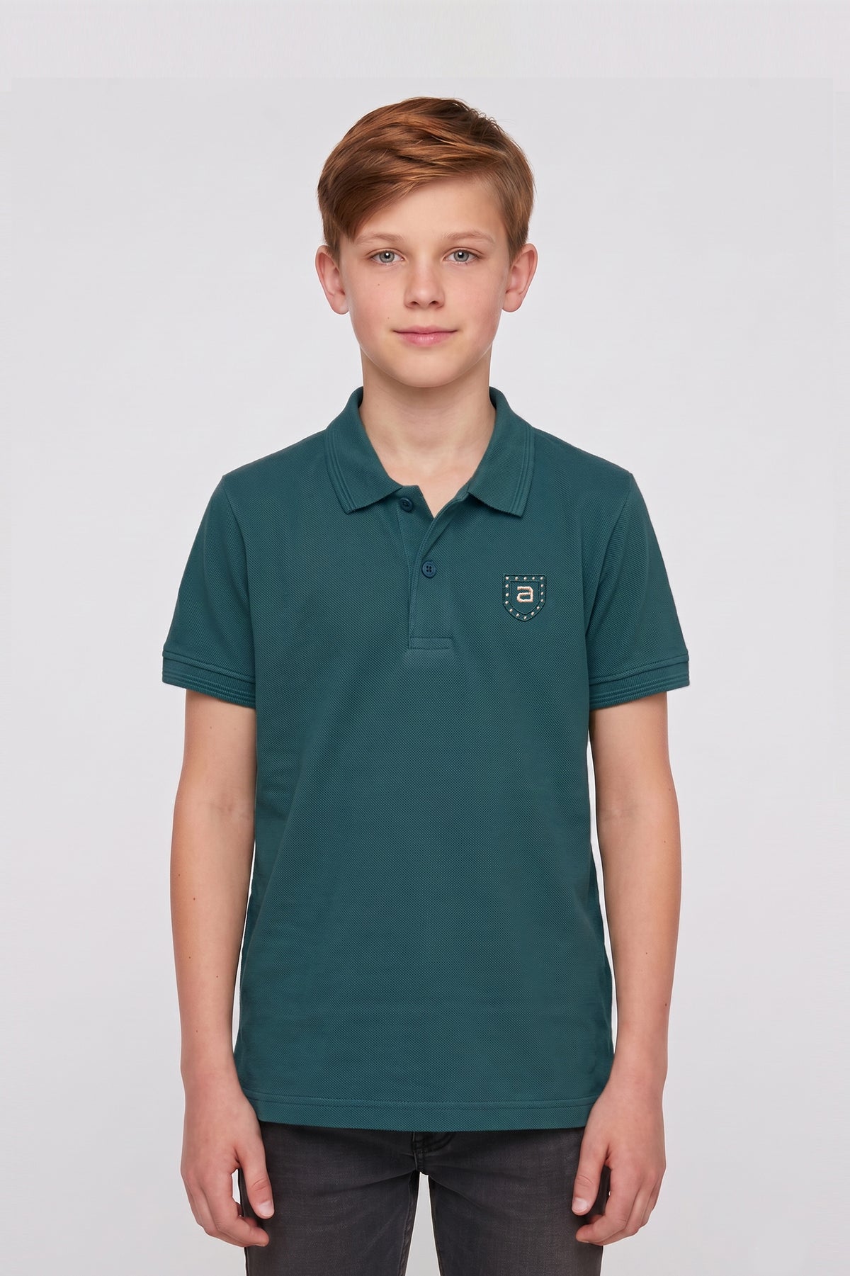 Alpine Kids Minimal Polo Dark Green – Premium Quality