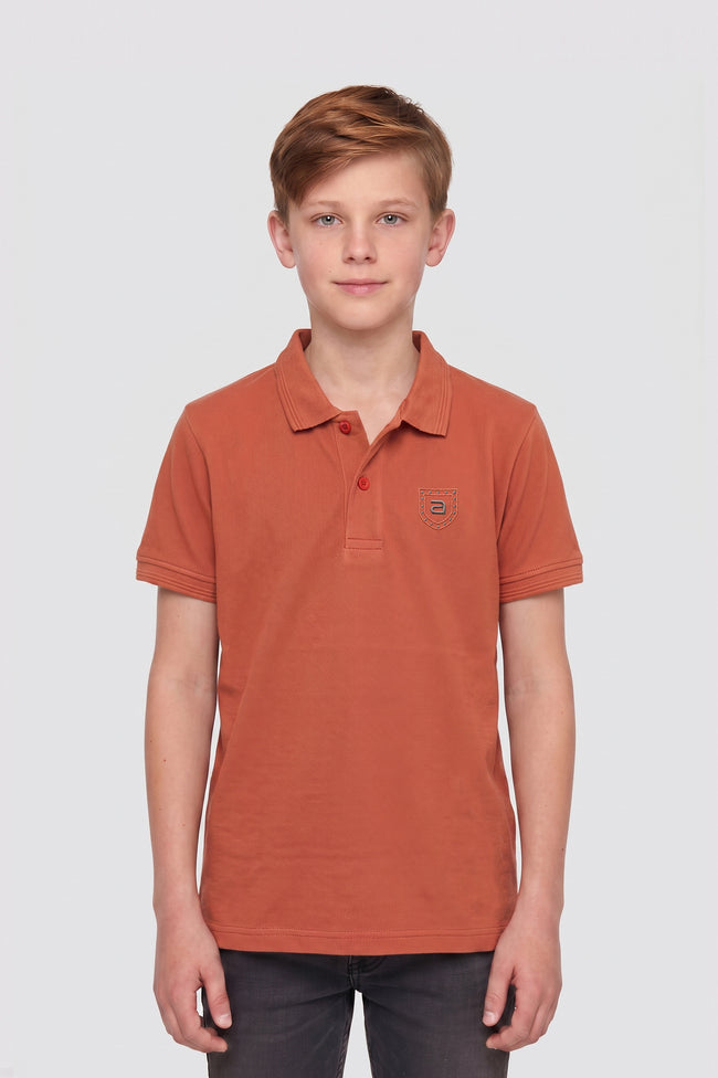 Alpine Kids Minimal Polo Mustard – Premium Quality Hover Image