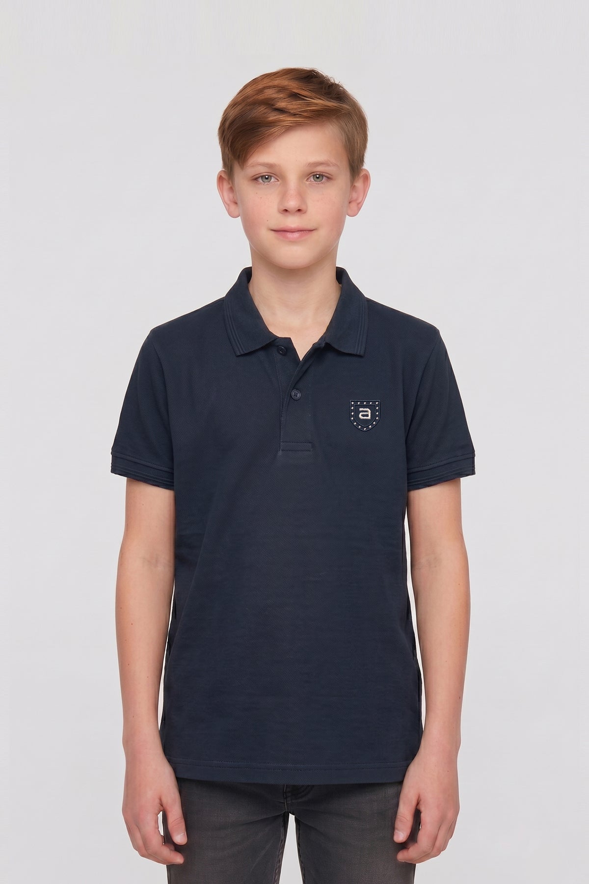 Alpine Kids Minimal Polo Navy Blue – Premium Quality