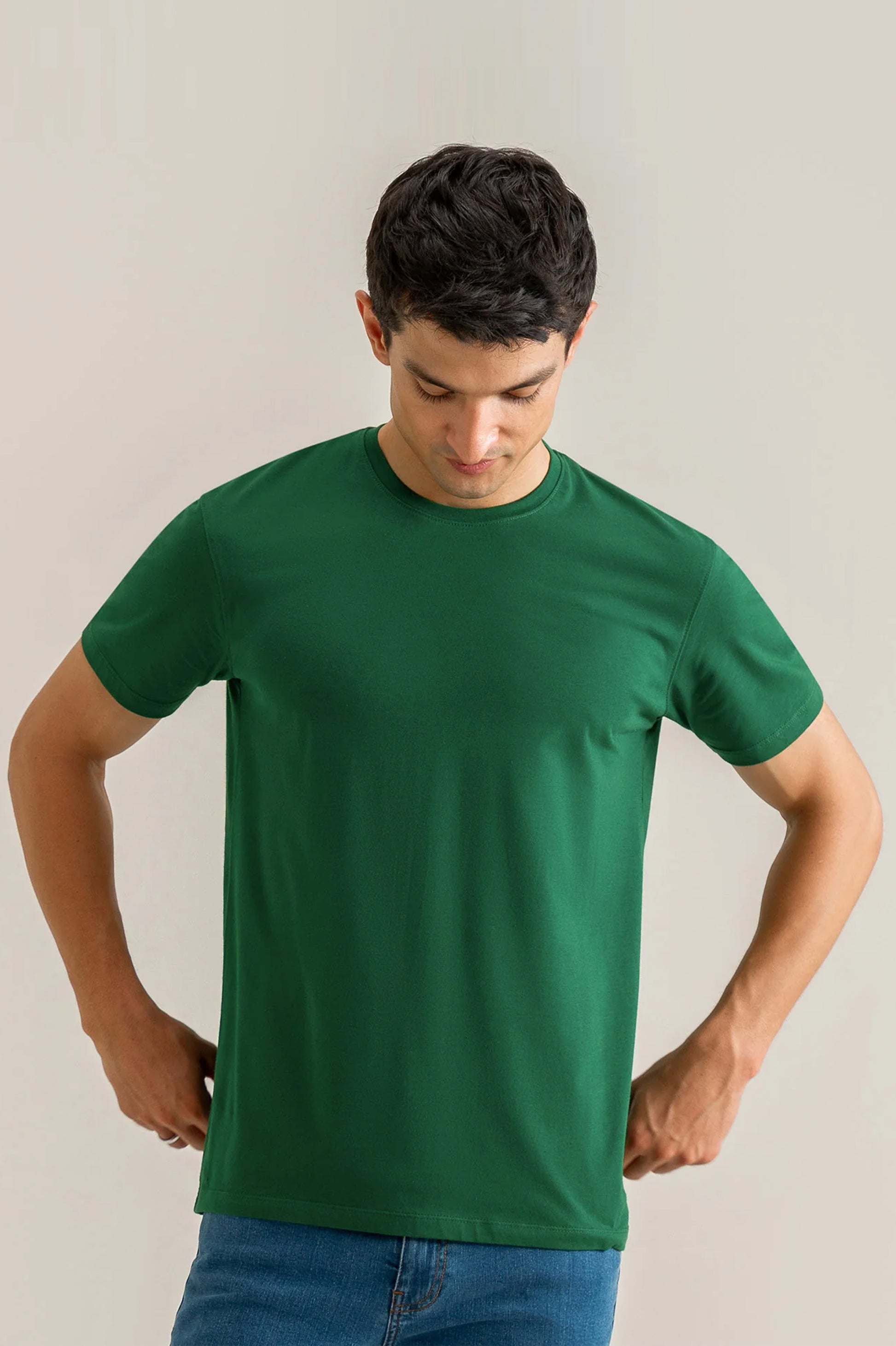 Dark Green Basic Tee