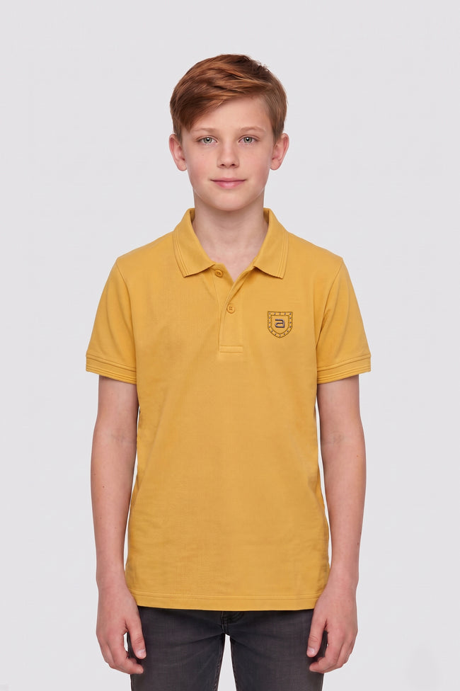 Alpine Kids Minimal Polo Yellow – Premium Quality Hover Image